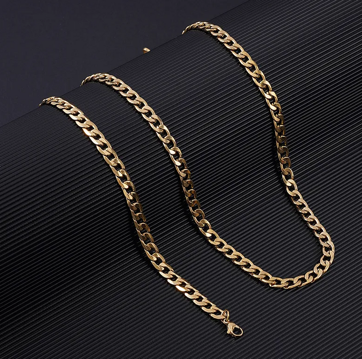 Reid | Set aus Halskette und Armband aus Kette für Männer mit gew boldem Stil