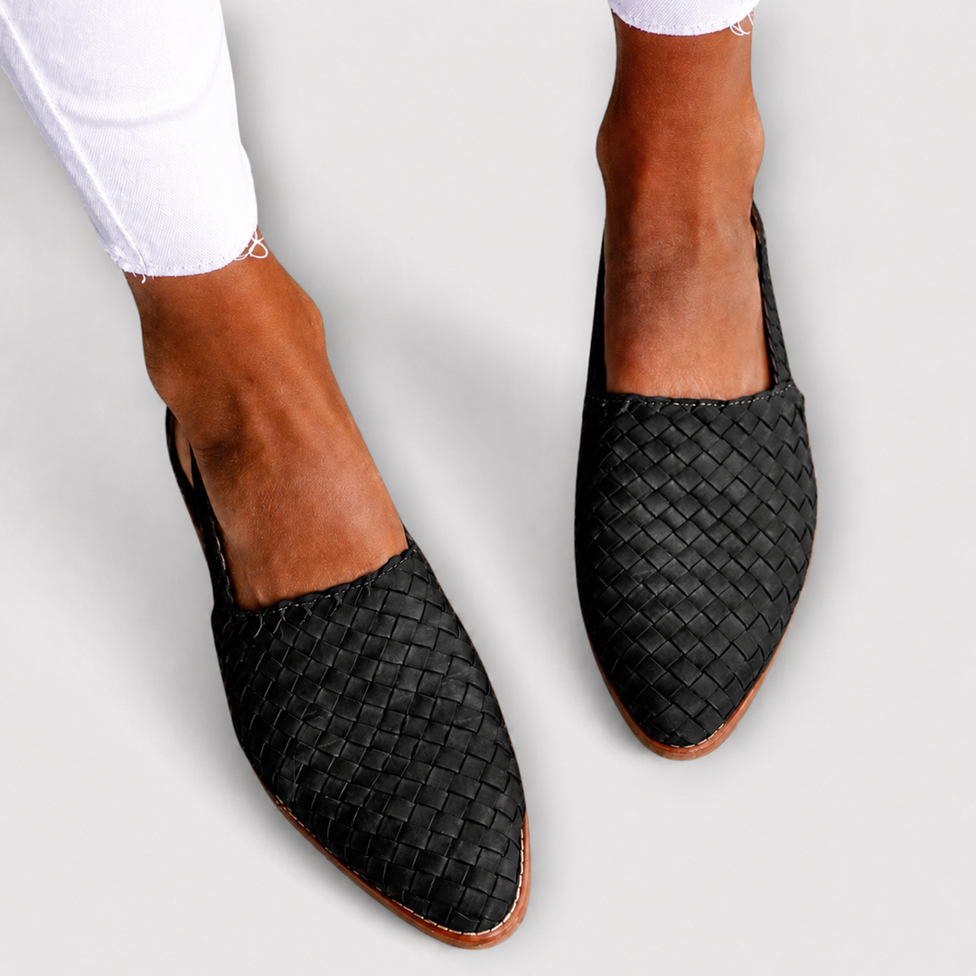 Bianka | Mocasines Trenzados con Correa Trasera y Diseño Cómodo