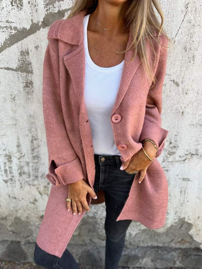 Zoe | Lange Frühlingsjacke mit Taschen