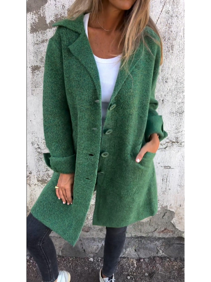 Zoe | Lange Frühlingsjacke mit Taschen