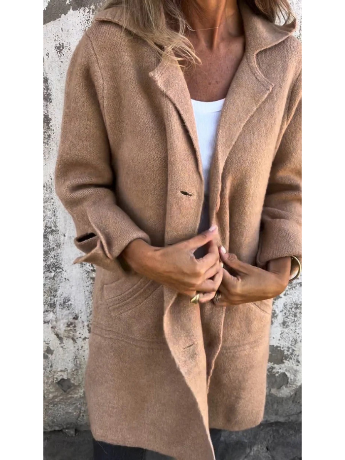 Zoe | Lange Frühlingsjacke mit Taschen