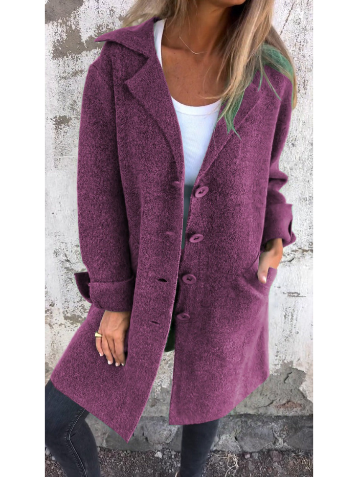 Zoe | Lange Frühlingsjacke mit Taschen