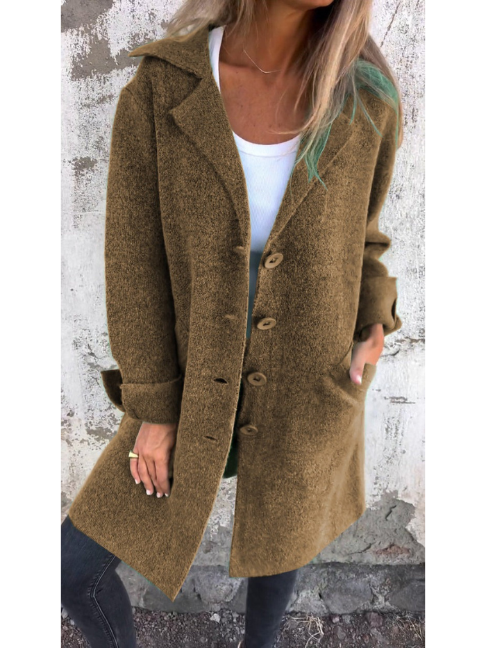 Zoe | Lange Frühlingsjacke mit Taschen
