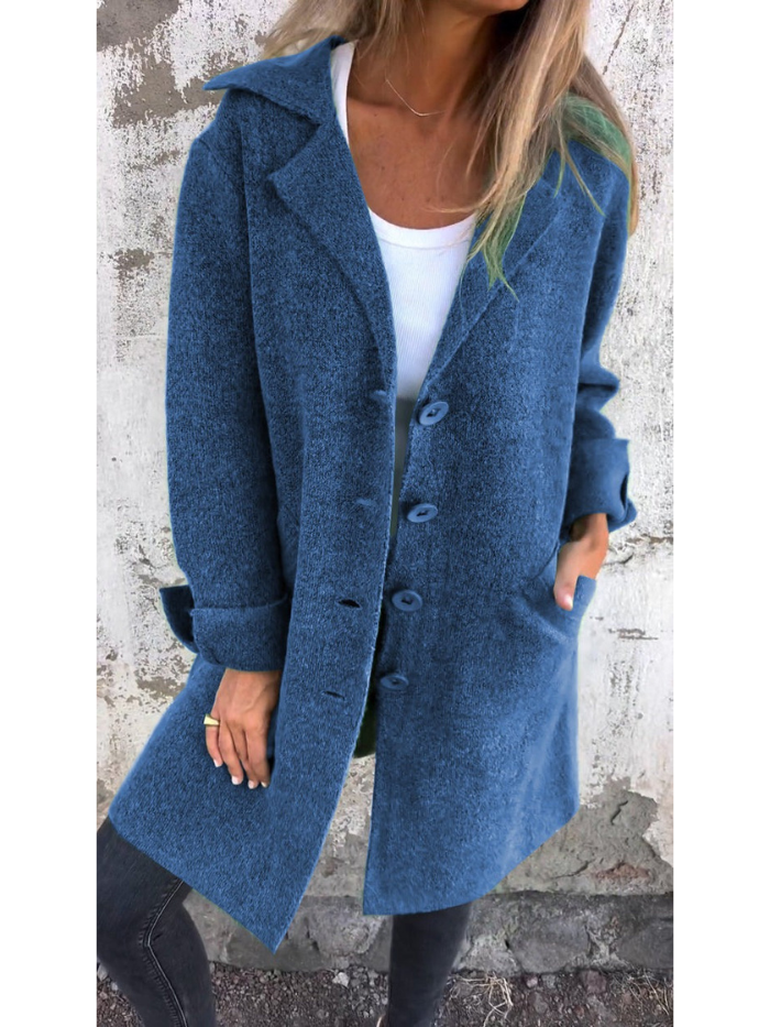 Zoe | Lange Frühlingsjacke mit Taschen