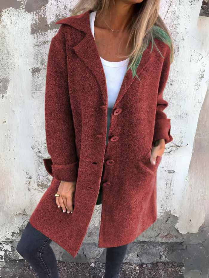 Zoe | Lange Frühlingsjacke mit Taschen