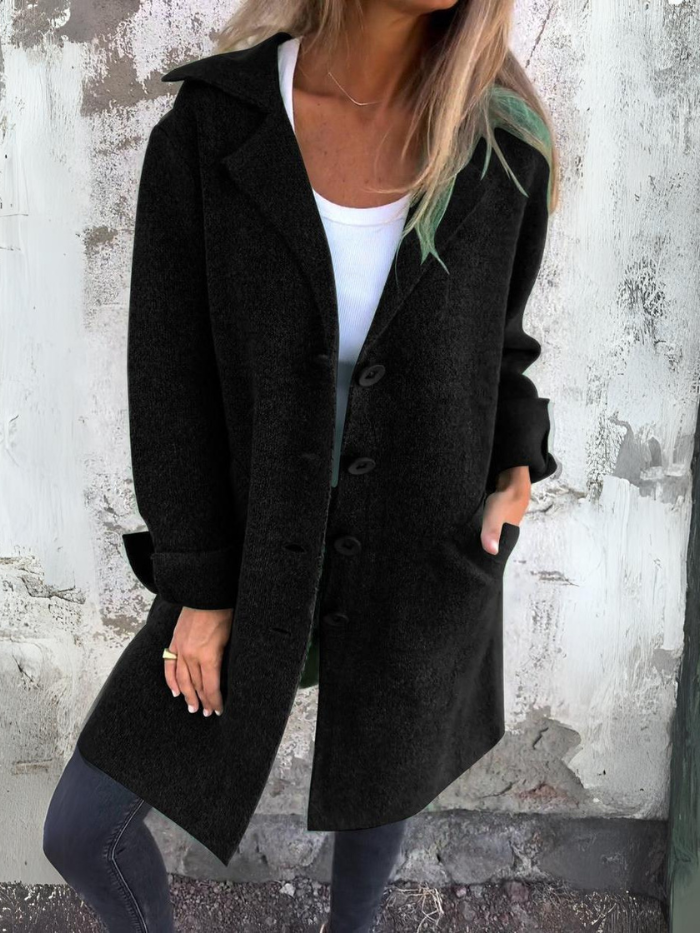 Zoe | Lange Frühlingsjacke mit Taschen