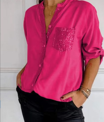 Hadley | Top Casual aus Patches mit Glitzernden Pailletten