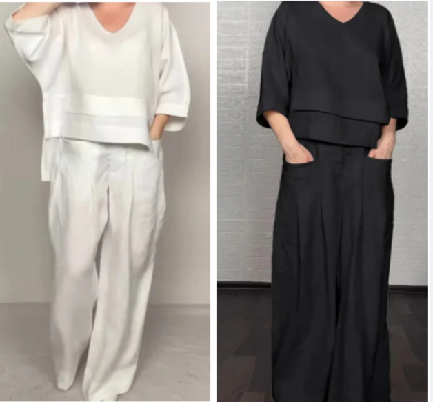 Wilhelmina | Zweiteiliges Set mit weitem Hosenbein