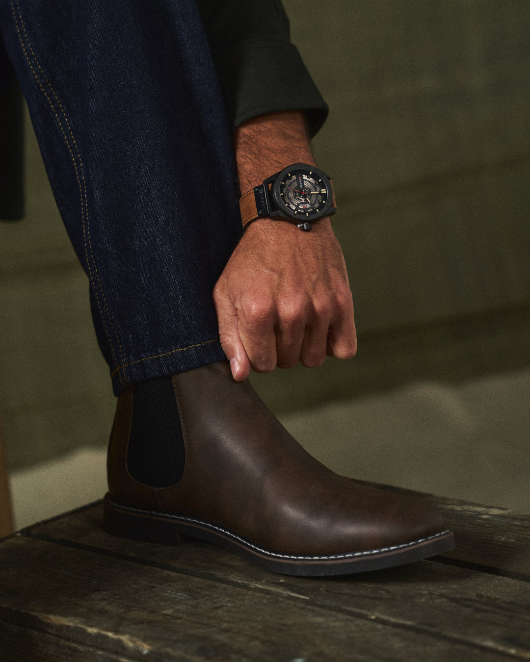 Iveron | Elegante Chelsea-Stiefel aus Leder für Herren