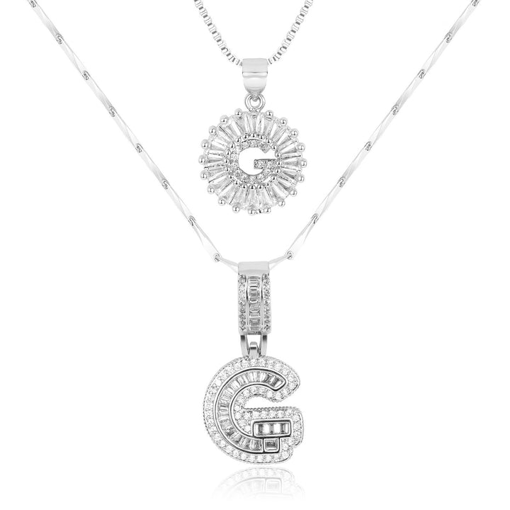 Primrose | Anfangsbuchstaben-Halsketten mit 14k Diamanten (2 Stück)