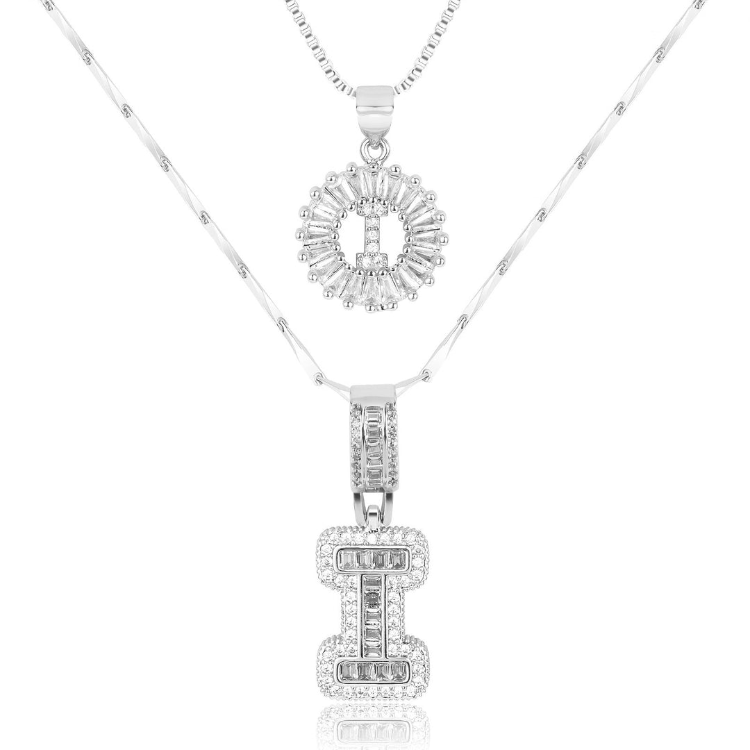 Primrose | Anfangsbuchstaben-Halsketten mit 14k Diamanten (2 Stück)