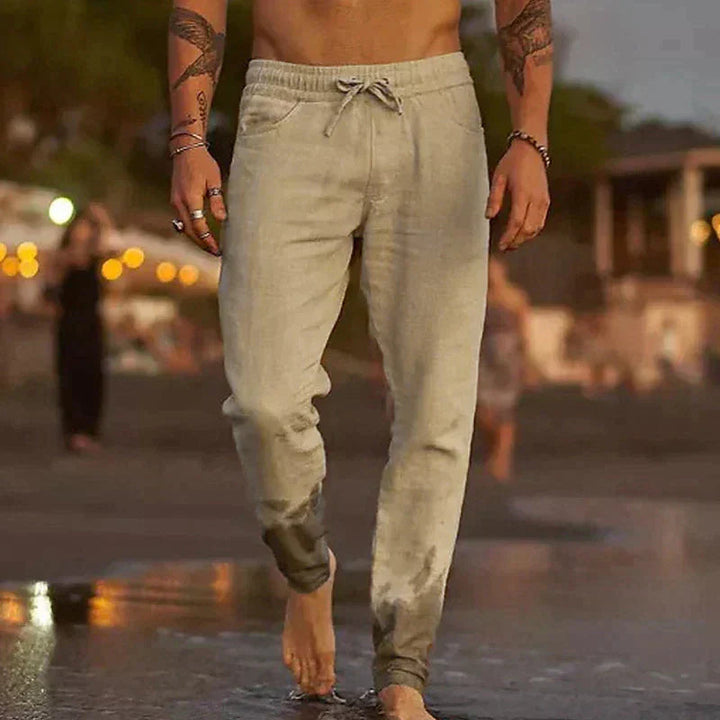 Sorevani | Leichte und Atmungsaktive Leinen Strandhose