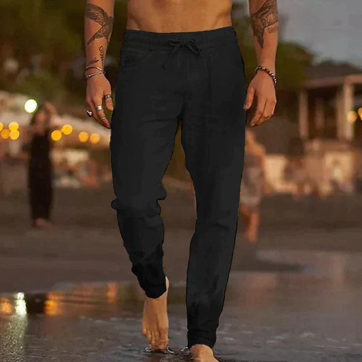 Sorevani | Leichte und Atmungsaktive Leinen Strandhose