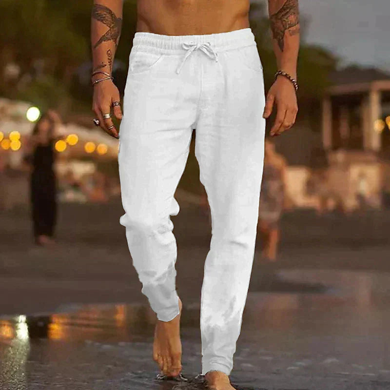 Sorevani | Leichte und Atmungsaktive Leinen Strandhose