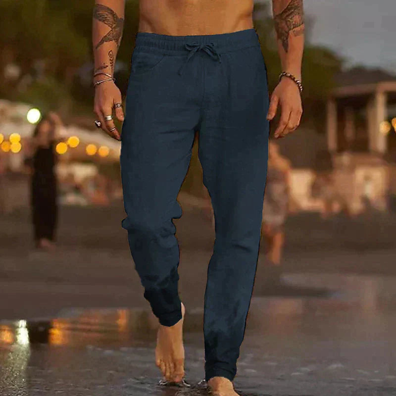 Sorevani | Leichte und Atmungsaktive Leinen Strandhose