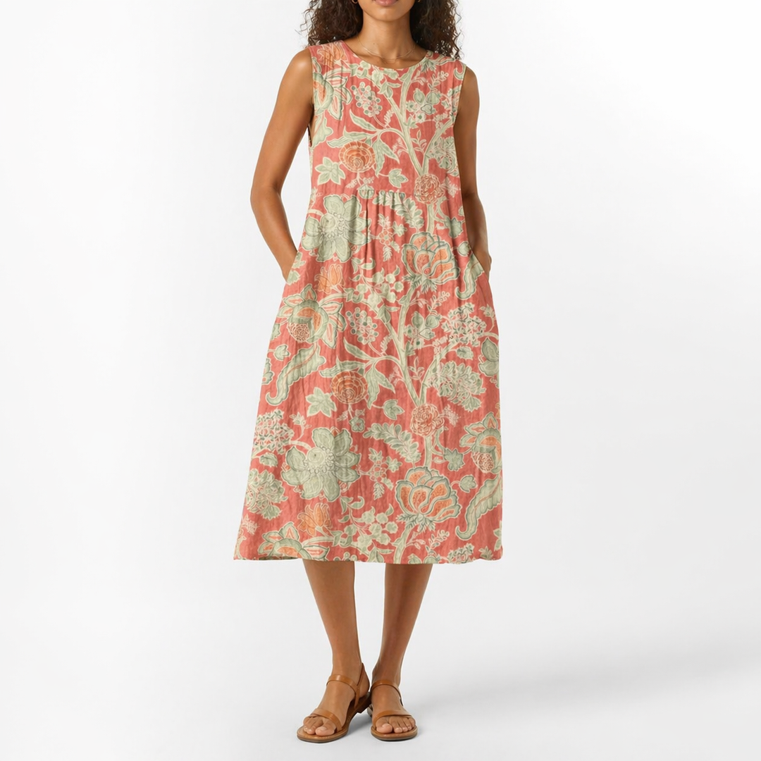 Javiera | Kleid mit Vintage Blumenmuster