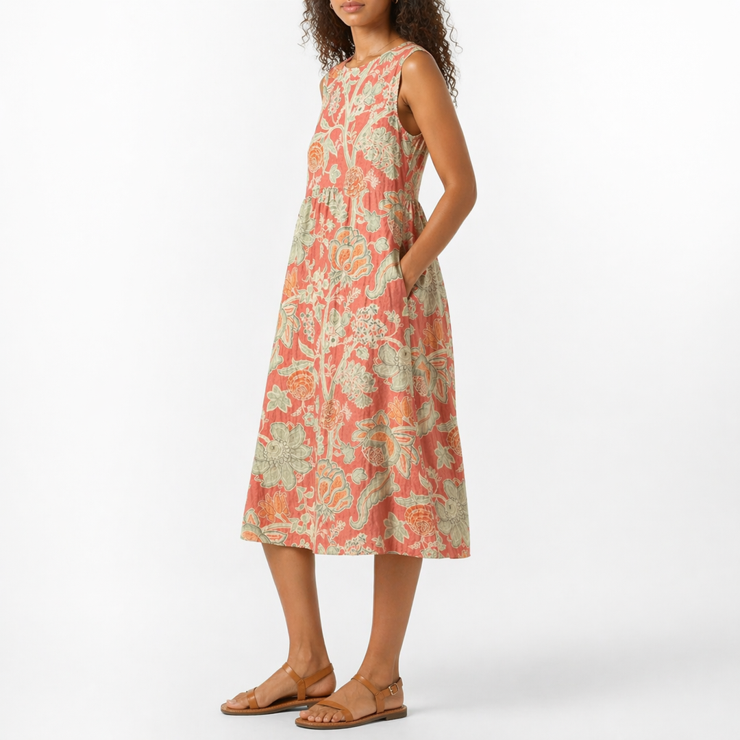 Javiera | Kleid mit Vintage Blumenmuster