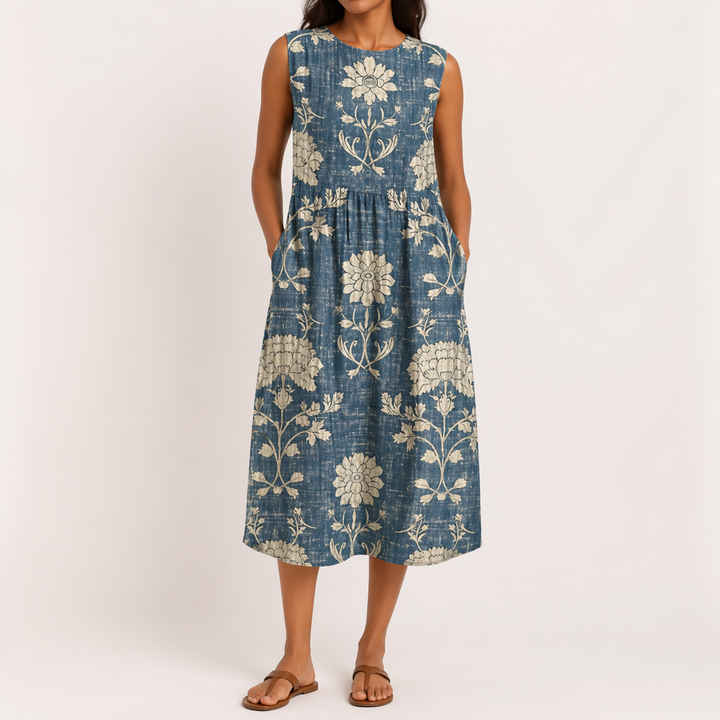 Javina | SOMMERKLEID MIT VINTAGE BLUMENMUSTER