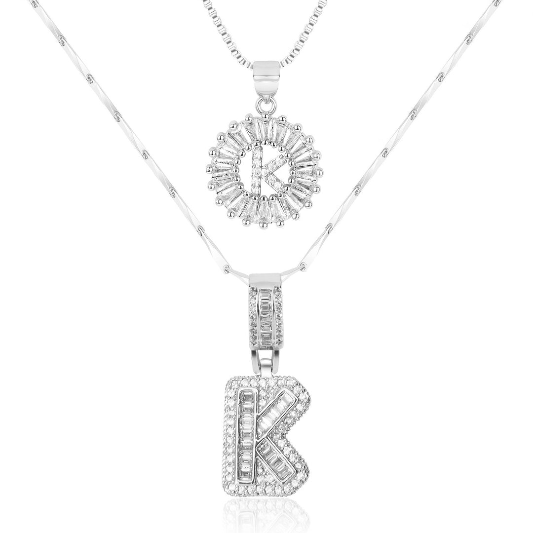 Primrose | Anfangsbuchstaben-Halsketten mit 14k Diamanten (2 Stück)