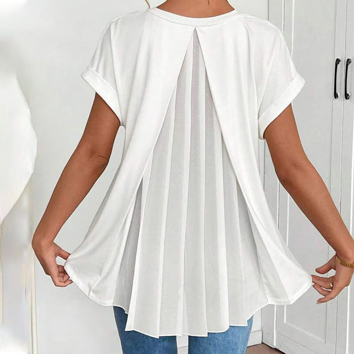 Ciela | Leichte plissierte Bluse mit fließendem Fall
