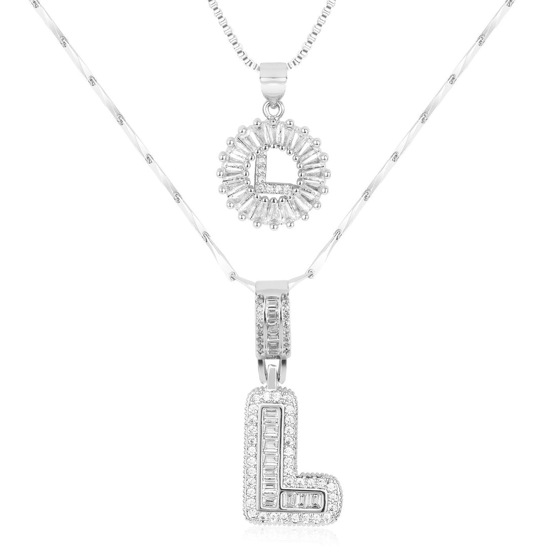 Primrose | Anfangsbuchstaben-Halsketten mit 14k Diamanten (2 Stück)