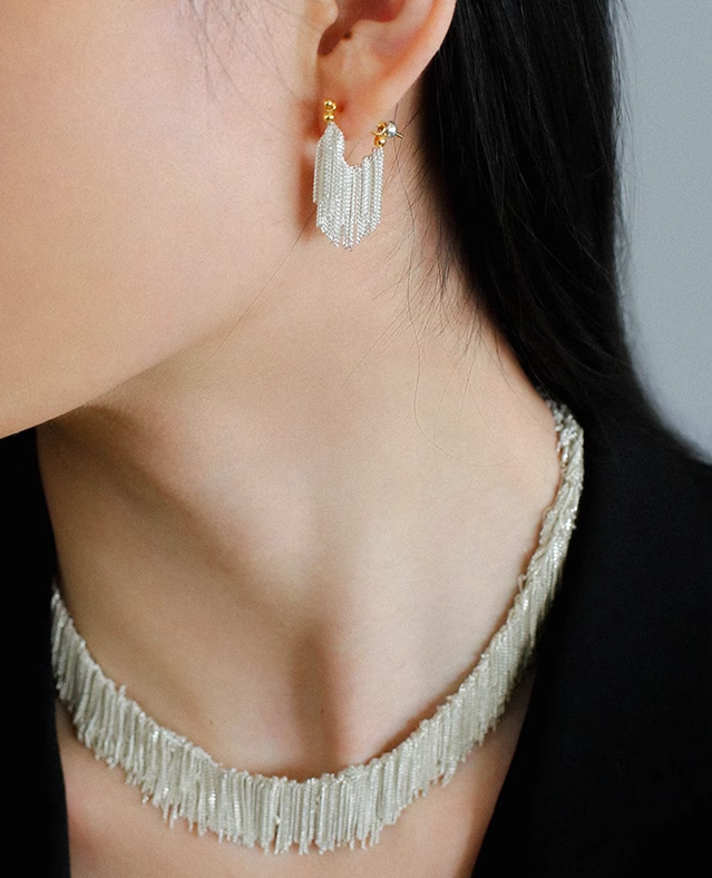 Ursa | Dynamisches Kaskaden-Quasten Schmuck-Set