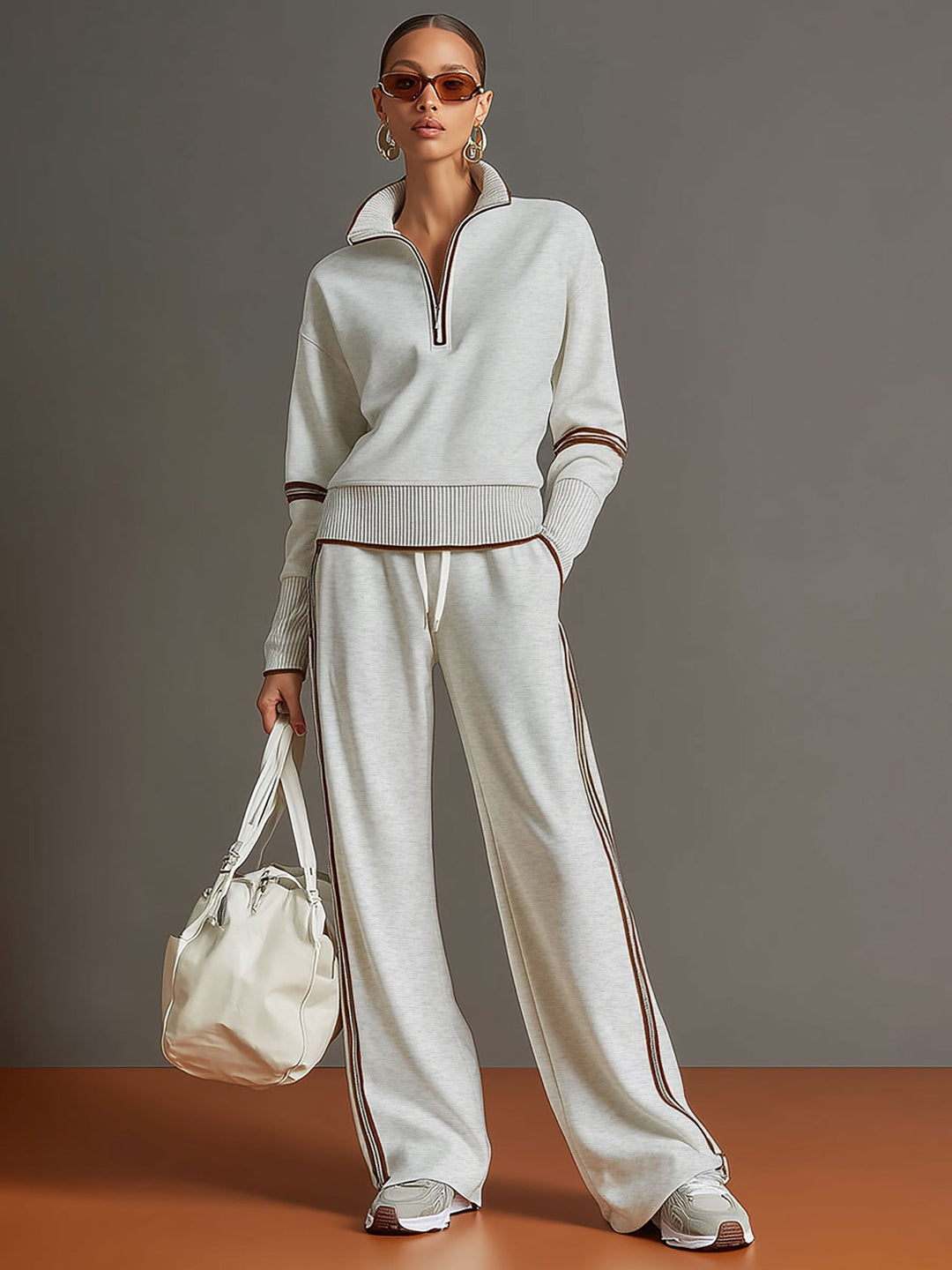 Ansley | Strickset mit weitem Hosen