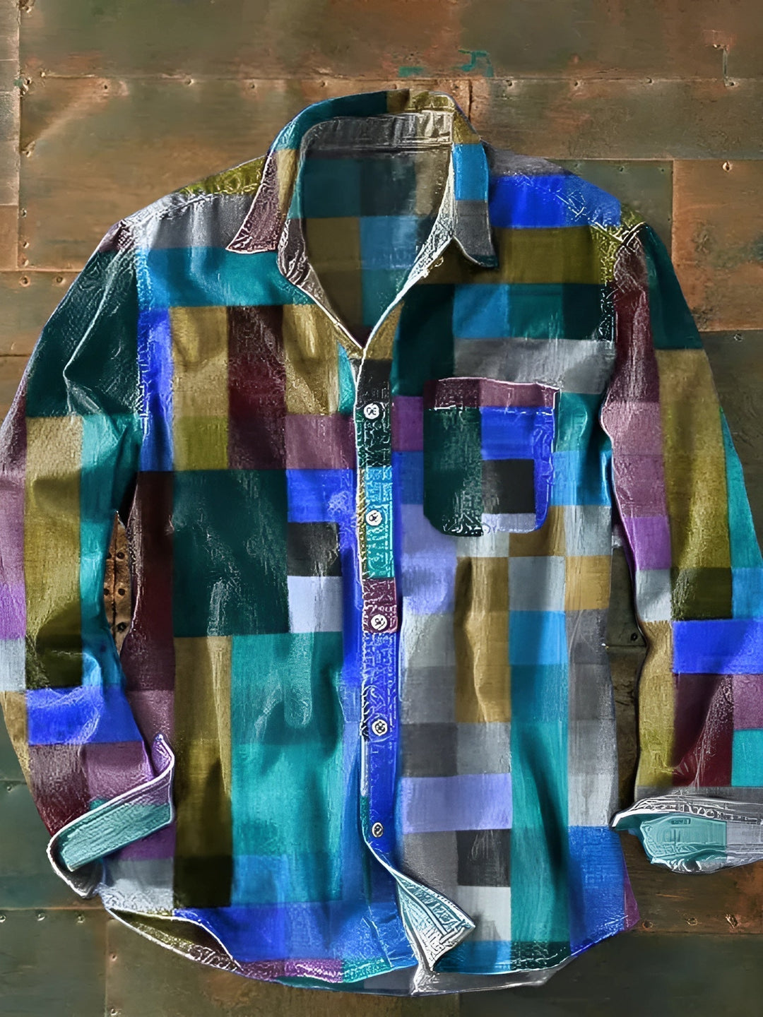 Grant | Premium-Patchwork-Shirt – Einzigartiger Stil und bequeme Passform.
