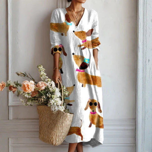Voreya | Langes Ethno-Kleid mit fließendem und elegantem Design