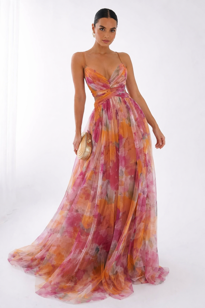 Orelavine | Maxi Kleid mit elegantem floralem Design