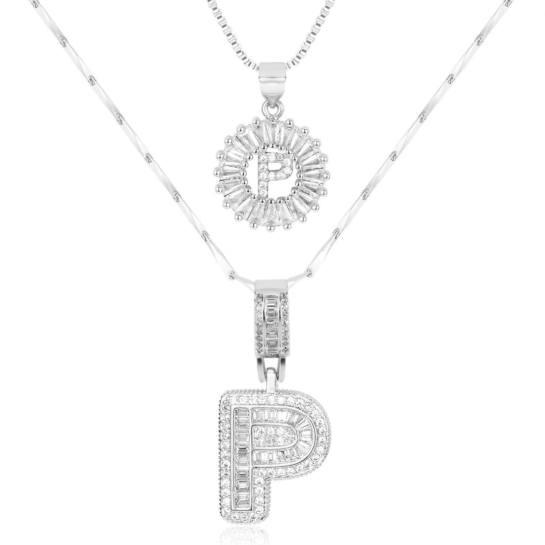 Primrose | Anfangsbuchstaben-Halsketten mit 14k Diamanten (2 Stück)