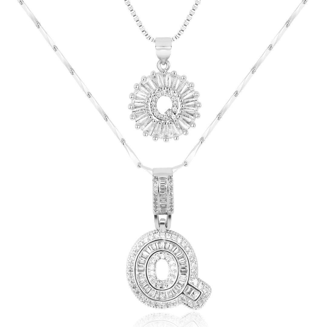 Primrose | Anfangsbuchstaben-Halsketten mit 14k Diamanten (2 Stück)