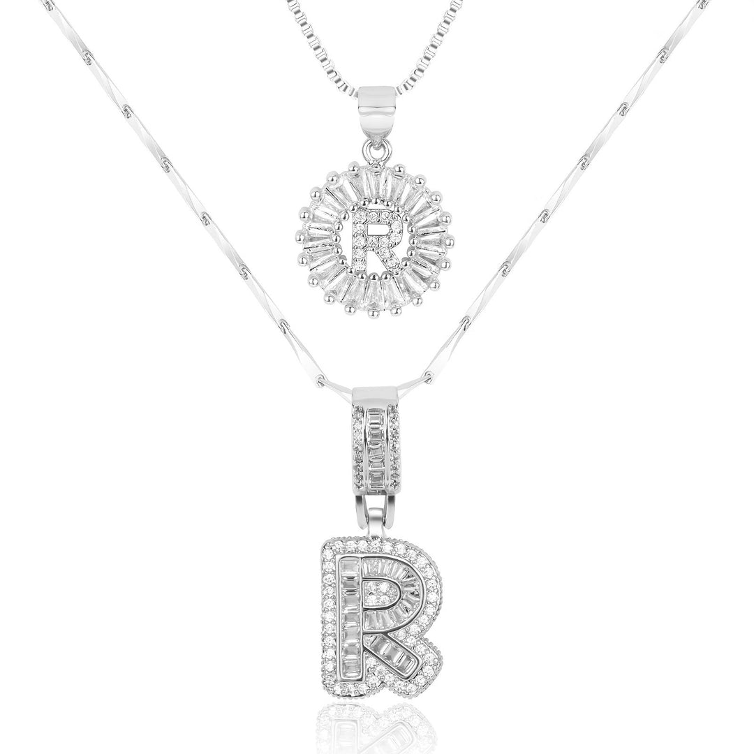 Primrose | Anfangsbuchstaben-Halsketten mit 14k Diamanten (2 Stück)