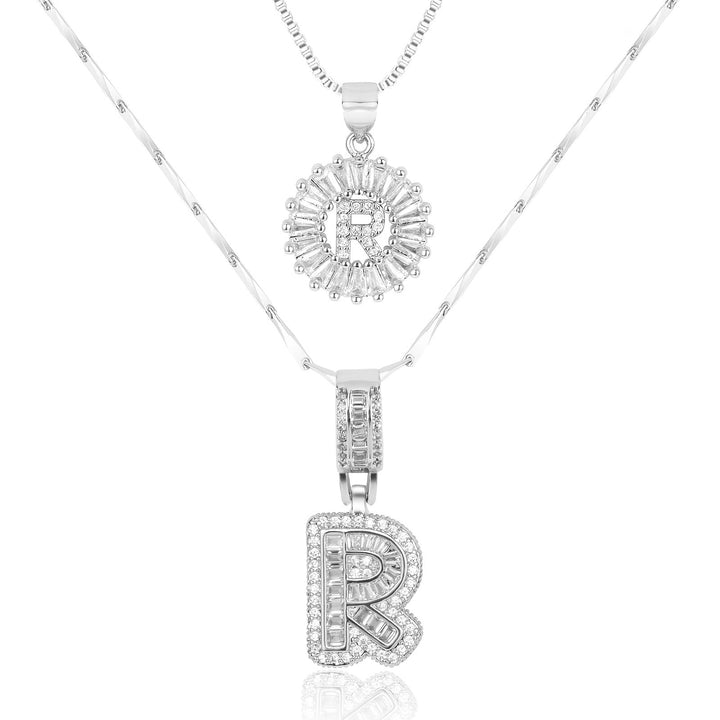 Primrose | Anfangsbuchstaben-Halsketten mit 14k Diamanten (2 Stück)