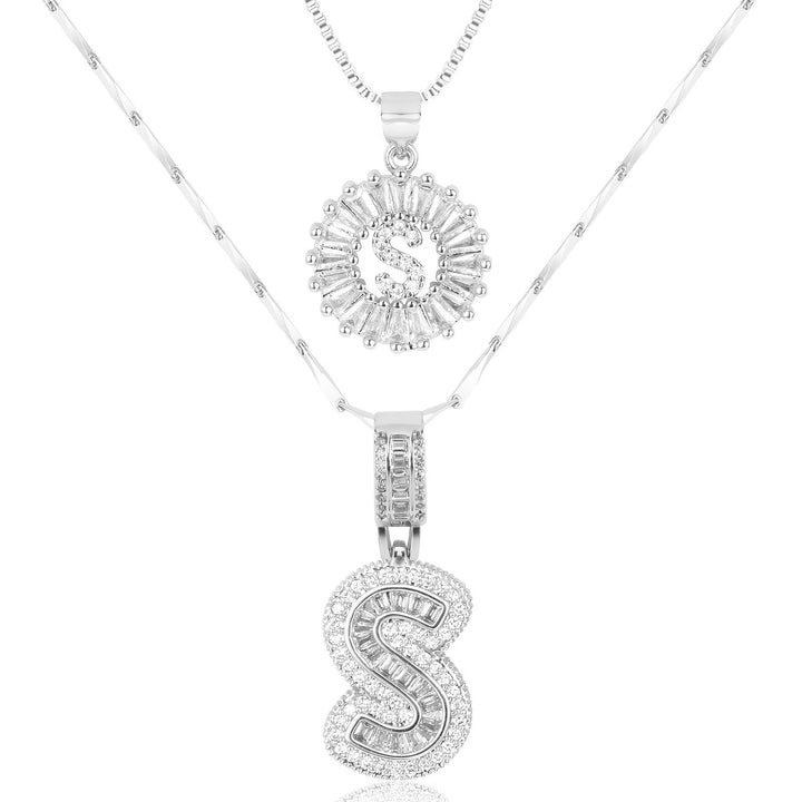 Primrose | Anfangsbuchstaben-Halsketten mit 14k Diamanten (2 Stück)