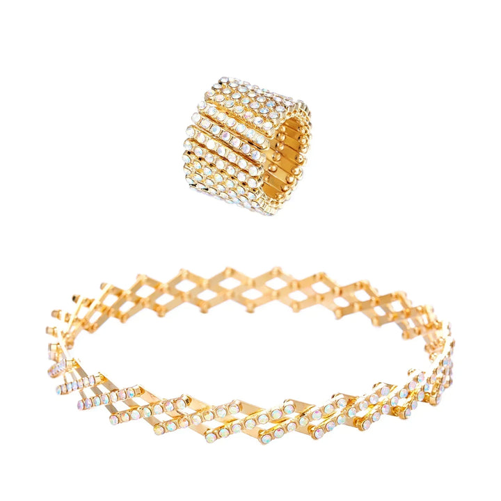 Carys | Set aus Ring und Armband in elegantem Gold-Finish
