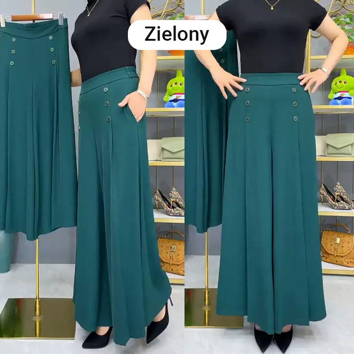 Nell | Elegante plissierte Hosen mit weitem Bein