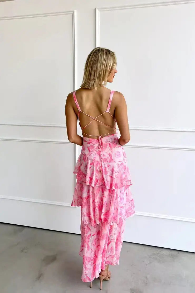 Haven | Elegantes Midikleid mit Blumenmuster