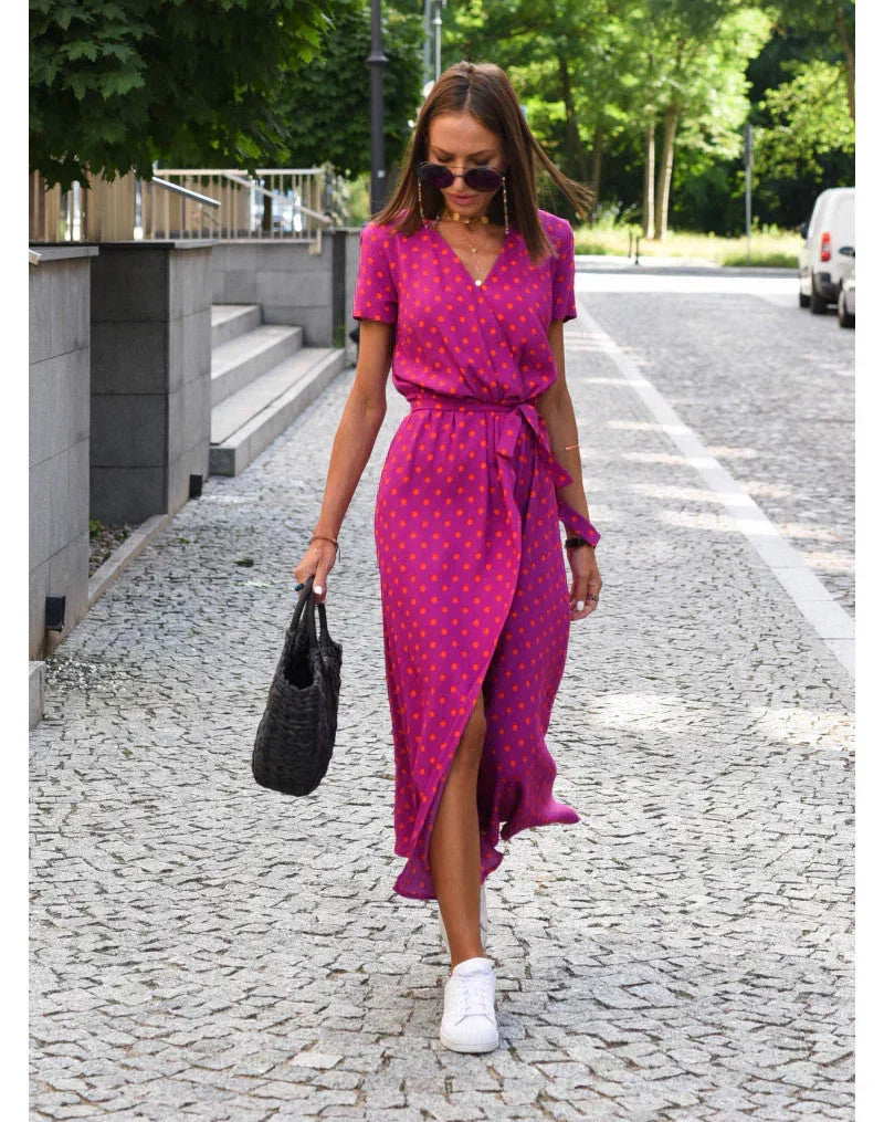 Delia | Elegantes Kleid mit V-Ausschnitt und figurformendem Schnitt