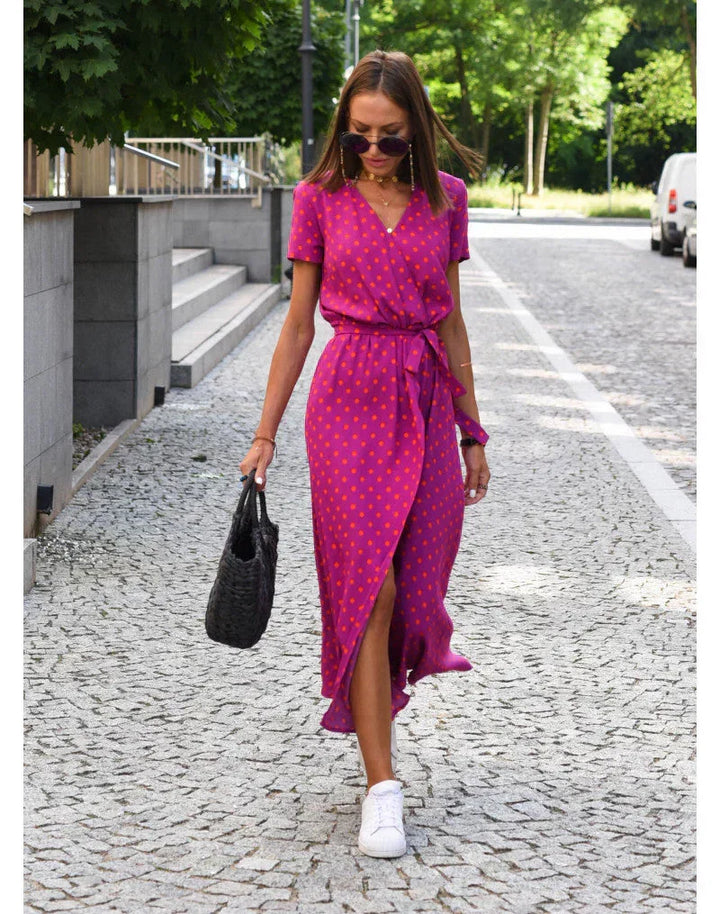 Delia | Elegantes Kleid mit V-Ausschnitt und figurformendem Schnitt