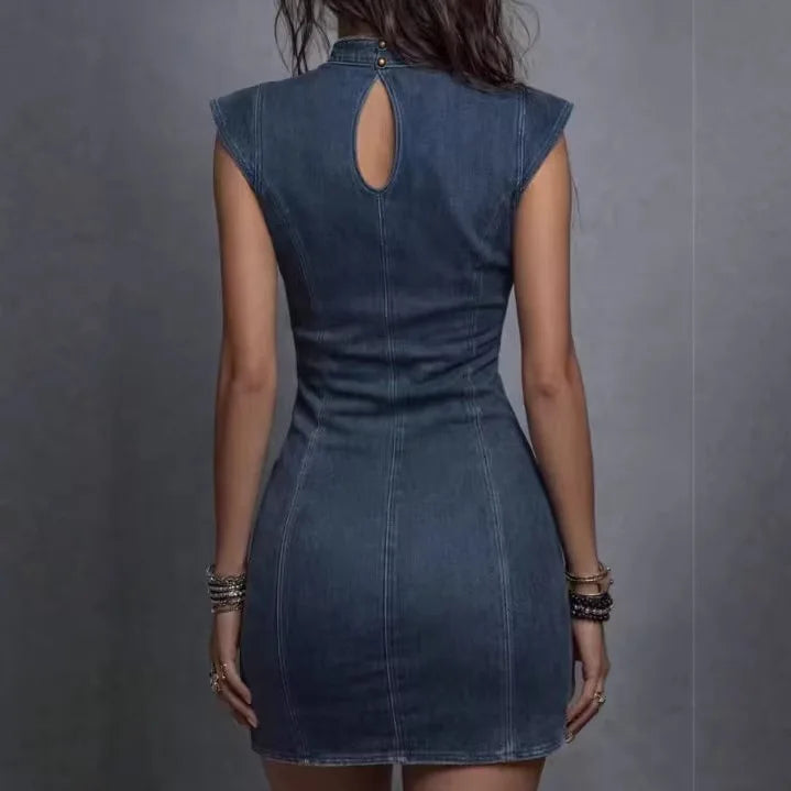 Monroe | Mini-Kleid mit Cut-out und Kreuz-Ausschnitt