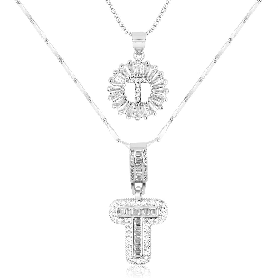 Primrose | Anfangsbuchstaben-Halsketten mit 14k Diamanten (2 Stück)