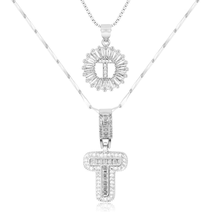 Primrose | Anfangsbuchstaben-Halsketten mit 14k Diamanten (2 Stück)