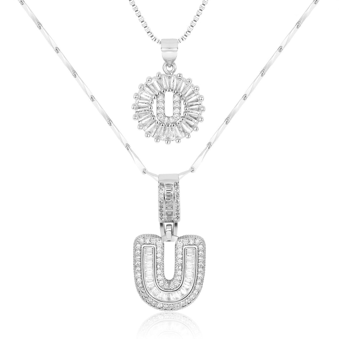 Primrose | Anfangsbuchstaben-Halsketten mit 14k Diamanten (2 Stück)