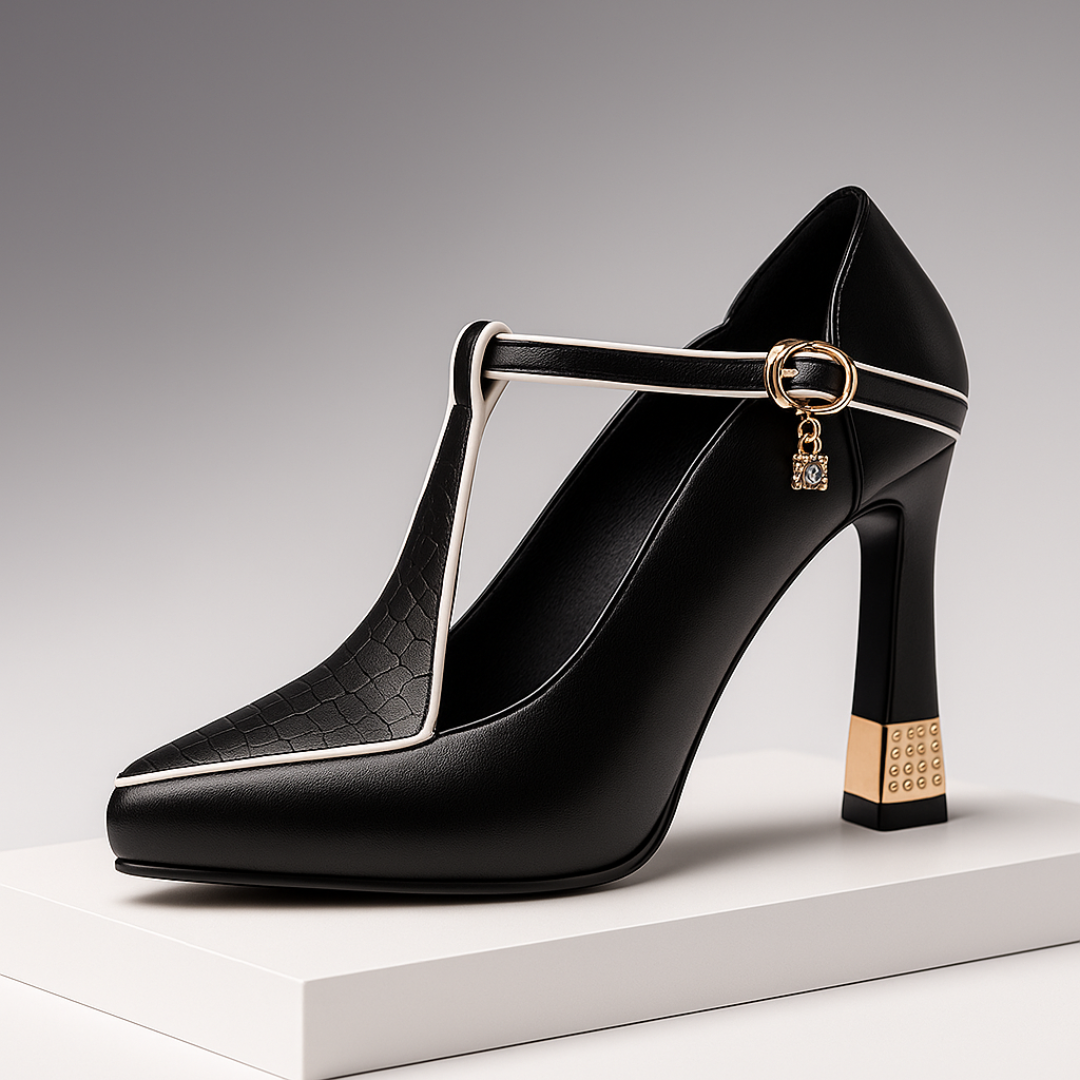 Carmen | High Heels mit T-Riemen und Gepolsterter Innensohle