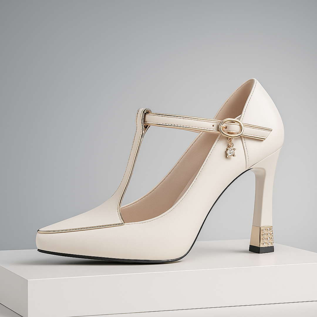 Carmen | High Heels mit T-Riemen und Gepolsterter Innensohle