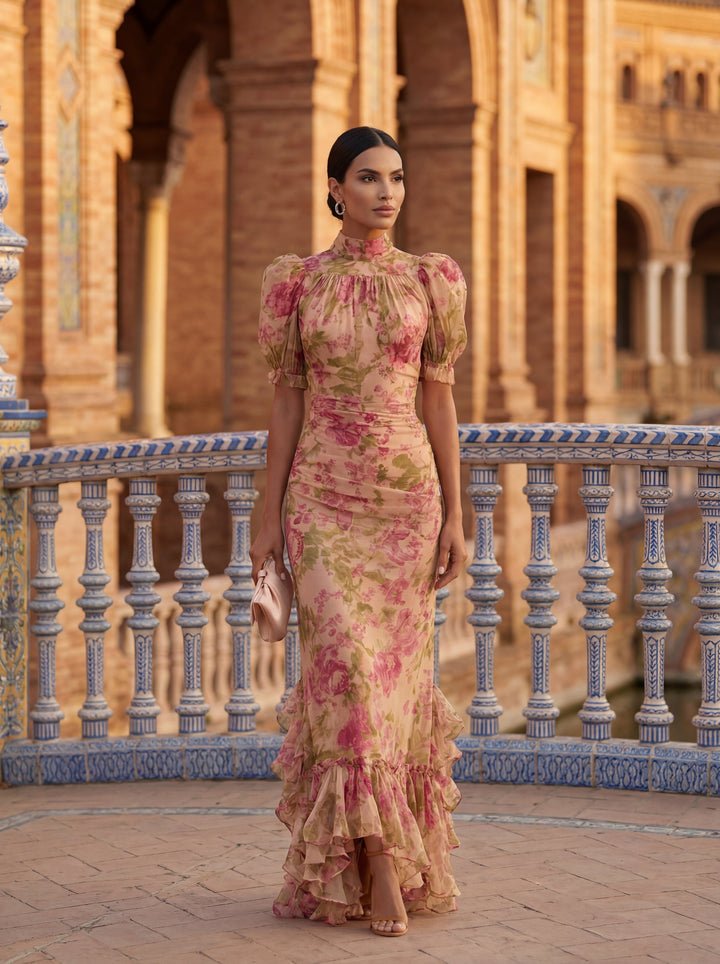 Brinelle | Elegantes Langkleid mit fließendem Fall