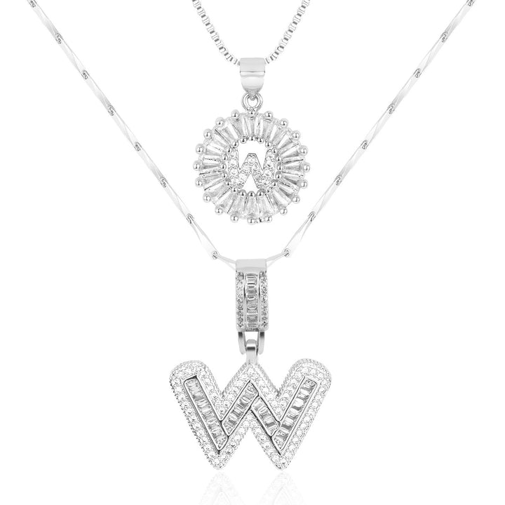Primrose | Anfangsbuchstaben-Halsketten mit 14k Diamanten (2 Stück)