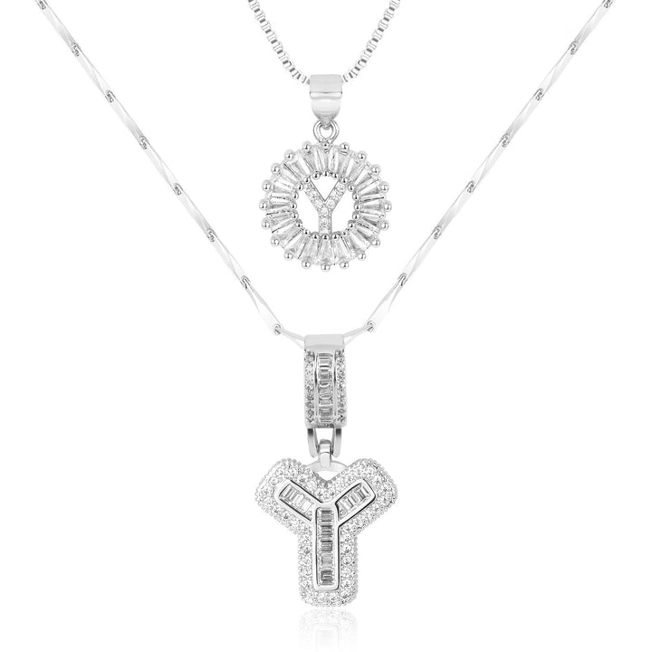 Primrose | Anfangsbuchstaben-Halsketten mit 14k Diamanten (2 Stück)