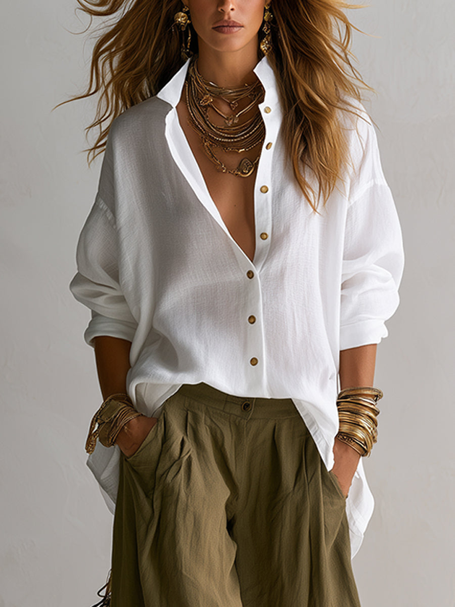 Phoebe | Set aus Bluse und Ballonhose